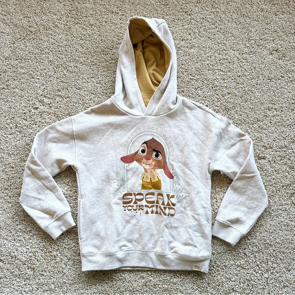 Disney Wish Valentino “Speak Your Mind” Kids Pullover Hoodie Youth L (10/12) NWT